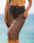 Shimmering Fish Nat Black Beach Skirt
