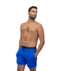 Dual Blue Mid Length Man Swim Shorts