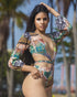 Golden Mix Print One Piece