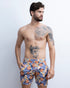 Blue Florals Men Swim Shorts