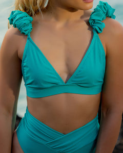 Lilia Jade Ruched Shoulders High Waist Bikini