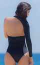 Black monokini from spring madness collection back view