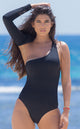 Black monokini from spring madness collection front view
